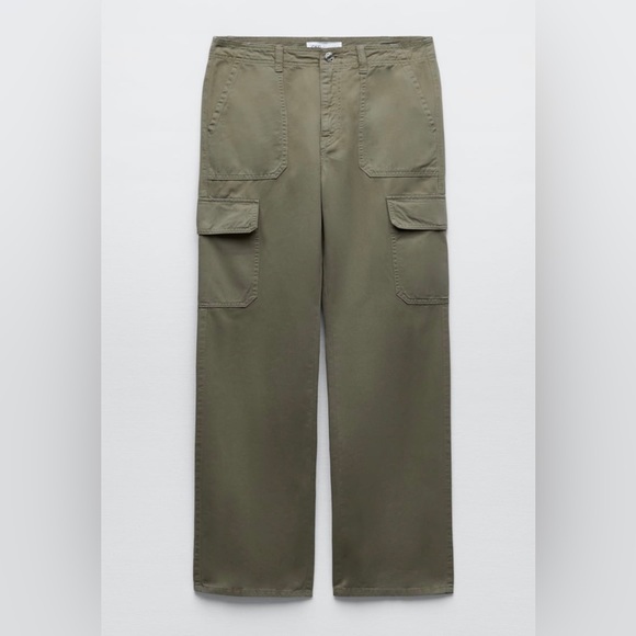 Zara Pants & Jumpsuits Zara Trf Straight Cargo Pants Poshmark
